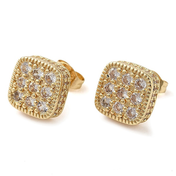 PandaHall Brass Micro Pave Cubic Zirconia Stud Earring, Long-Lasting Plated, Square, Golden, 10x10mm Cubic Zirconia Square
PandaHall Brass Micro Pave Cubic Zirconia Stud Earring, Long-Lasting Plated, Square, Golden, 10x10mm Cubic Zirconia Square