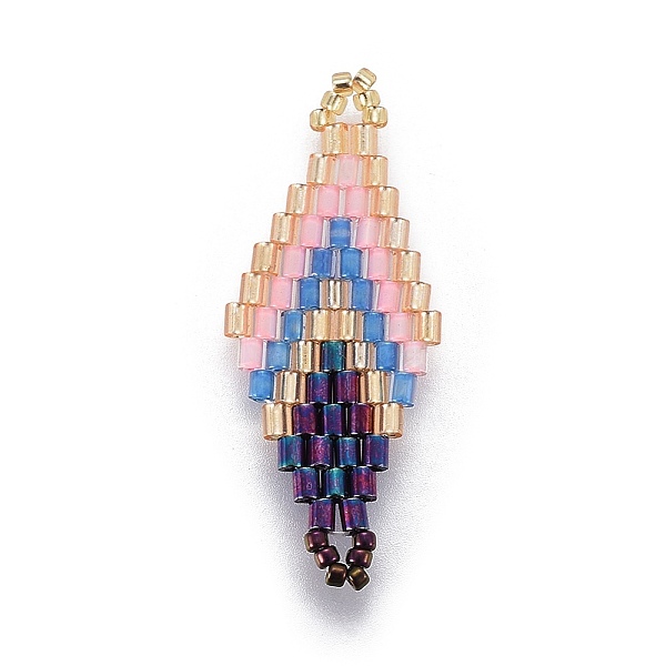 PandaHall MIYUKI & TOHO Handmade Japanese Seed Beads Links, Loom Pattern, Rhombus, Colorful, 32.5~33x12.5~13.5x1.7mm, Hole: 1.2~1.5mm Glass...
PandaHall MIYUKI & TOHO Handmade Japanese Seed Beads Links, Loom Pattern, Rhombus, Colorful, 32.5~33x12.5~13.5x1.7mm, Hole: 1.2~1.5mm Glass...