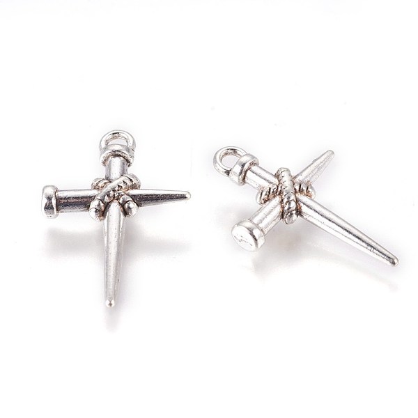 PandaHall Tibetan Style Zinc Alloy Pendants, Cross, Antique Silver, 25x16.5x4.5mm, Hole: 2mm Alloy Cross
PandaHall Tibetan Style Zinc Alloy Pendants, Cross, Antique Silver, 25x16.5x4.5mm, Hole: 2mm Alloy Cross