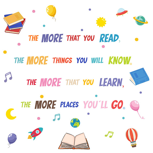 PandaHall PVC Wall Stickers, Wall Decoration, Book Pattern, 900x290mm Plastic Book
PandaHall PVC Wall Stickers, Wall Decoration, Book Pattern, 900x290mm Plastic Book