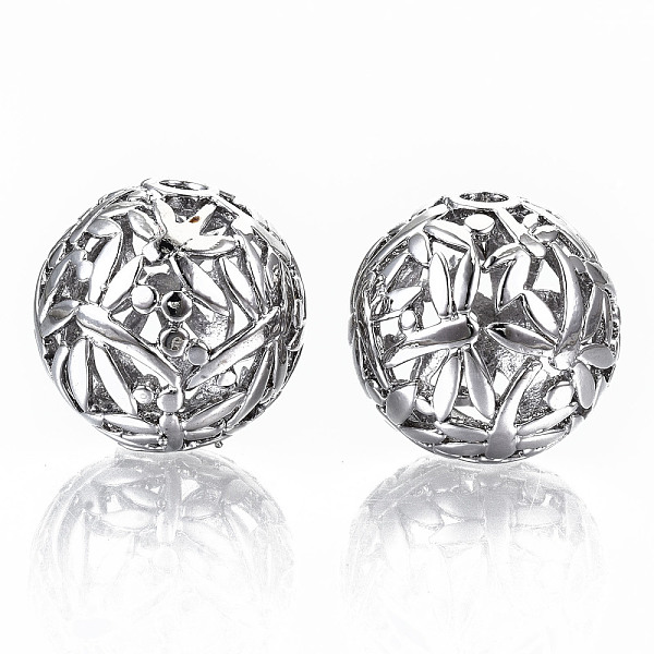 PandaHall Brass Beads, Hollow, Nickel Free, Round with Dragonfly, Real Platinum Plated, 23mm, Hole: 3.5mm Brass Round
PandaHall Brass Beads, Hollow, Nickel Free, Round with Dragonfly, Real Platinum Plated, 23mm, Hole: 3.5mm Brass Round