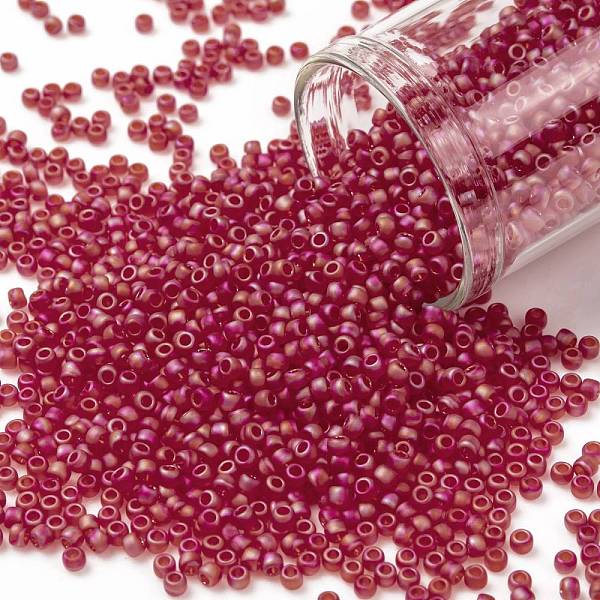 PandaHall TOHO Round Seed Beads, Japanese Seed Beads, (165BF) Transparent AB Frost Siam Ruby, 11/0, 2.2mm, Hole: 0.8mm, about 50000pcs/pound..., Red
PandaHall TOHO Round Seed Beads, Japanese Seed Beads, (165BF) Transparent AB Frost Siam Ruby, 11/0, 2.2mm, Hole: 0.8mm, about 50000pcs/pound..., Red