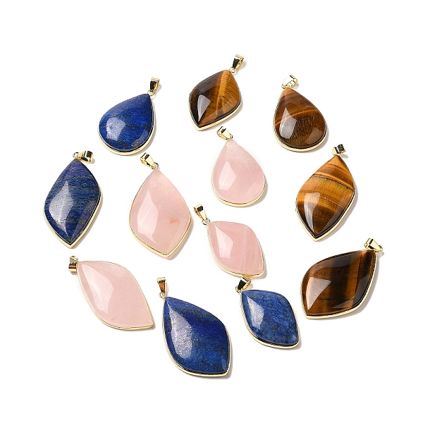 PandaHall Gemstone Pendants, Leaf Charms, with Rack Plating Golden Plated Brass Findings, Cadmium Free & Lead Free...
PandaHall Gemstone Pendants, Leaf Charms, with Rack Plating Golden Plated Brass Findings, Cadmium Free & Lead Free...