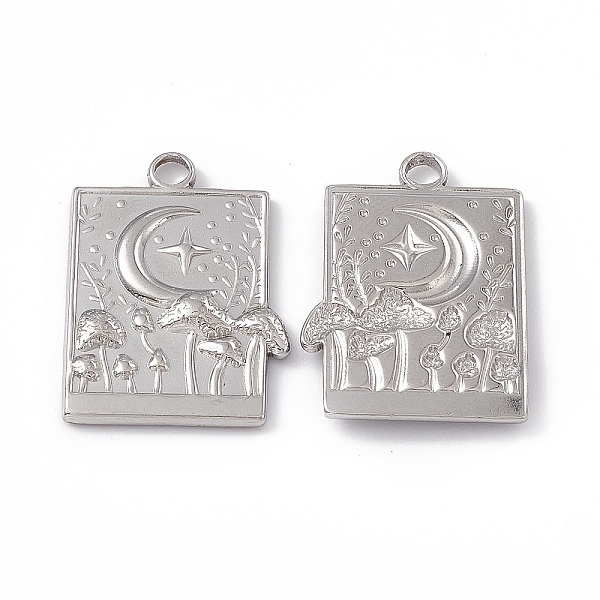 PandaHall 304 Stainless Steel Bigs Pendants, Rectangle with Moon and Mushroom, Stainless Steel Color, 25x18x2.5mm, Hole: 2.5mm 304 Stainless...
PandaHall 304 Stainless Steel Bigs Pendants, Rectangle with Moon and Mushroom, Stainless Steel Color, 25x18x2.5mm, Hole: 2.5mm 304 Stainless...