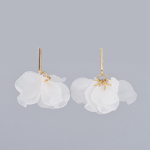 PandaHall Petal Transparent Acrylic Dangle Stud Earrings, with Cardboard Boxes, Brass & Plastic Ear Nuts, Real 18K Gold Plated, White, 34mm...
PandaHall Petal Transparent Acrylic Dangle Stud Earrings, with Cardboard Boxes, Brass & Plastic Ear Nuts, Real 18K Gold Plated, White, 34mm...