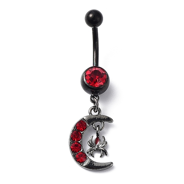 PandaHall Hyacinth Rhinestone Charm Dangle Belly Rings, Alloy Belly Ring with 304 Stainless Steel with Pins for Women, Moon, 43.5x12mm Alloy..., Red
PandaHall Hyacinth Rhinestone Charm Dangle Belly Rings, Alloy Belly Ring with 304 Stainless Steel with Pins for Women, Moon, 43.5x12mm Alloy..., Red