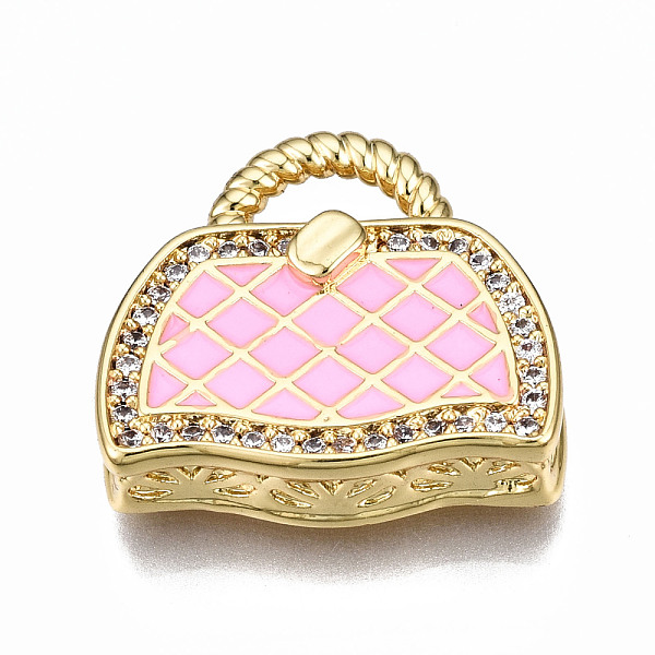 PandaHall Brass Micro Pave Cubic Zirconia Enamel Pendants, Nickel Free, Bag, Real 16K Gold Plated, Pink, 17.5x19x5mm, Hole: 3x6mm...
PandaHall Brass Micro Pave Cubic Zirconia Enamel Pendants, Nickel Free, Bag, Real 16K Gold Plated, Pink, 17.5x19x5mm, Hole: 3x6mm...