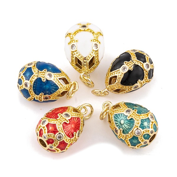 PandaHall Brass Micro Pave Cubic Zirconia Pendants, with Enamel and Jump Ring, Real 18K Gold Plated, Egg Charms, Mixed Color, 21x14mm, Hole..., Multicolor
PandaHall Brass Micro Pave Cubic Zirconia Pendants, with Enamel and Jump Ring, Real 18K Gold Plated, Egg Charms, Mixed Color, 21x14mm, Hole..., Multicolor
