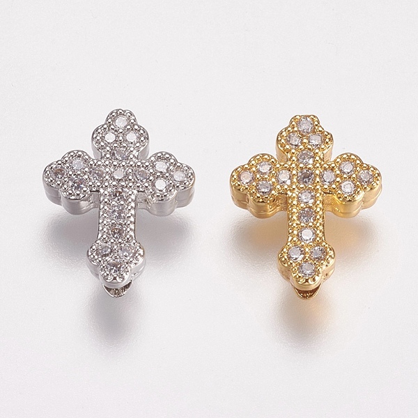 PandaHall Brass Micro Pave Cubic Zirconia Beads, Cross, Clear, Mixed Color, 15x12x4.5mm, Hole: 2mm Brass+Cubic Zirconia Cross Clear
PandaHall Brass Micro Pave Cubic Zirconia Beads, Cross, Clear, Mixed Color, 15x12x4.5mm, Hole: 2mm Brass+Cubic Zirconia Cross Clear