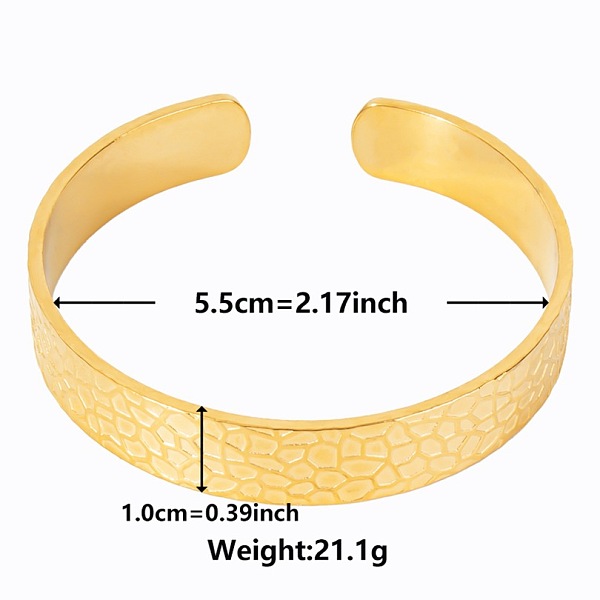 PandaHall Vintage Texture 304 Stainless Steel Cuff Bangles for Women Stainless Steel
PandaHall Vintage Texture 304 Stainless Steel Cuff Bangles for Women Stainless Steel