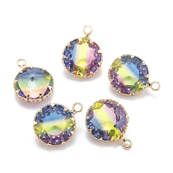 PandaHall Two Tone Transparent Glass Pendants, with Golden Plated Brass Settings, Faceted, Diamond, Colorful, 19x14.5x8.5mm, Hole: 2mm...
PandaHall Two Tone Transparent Glass Pendants, with Golden Plated Brass Settings, Faceted, Diamond, Colorful, 19x14.5x8.5mm, Hole: 2mm...