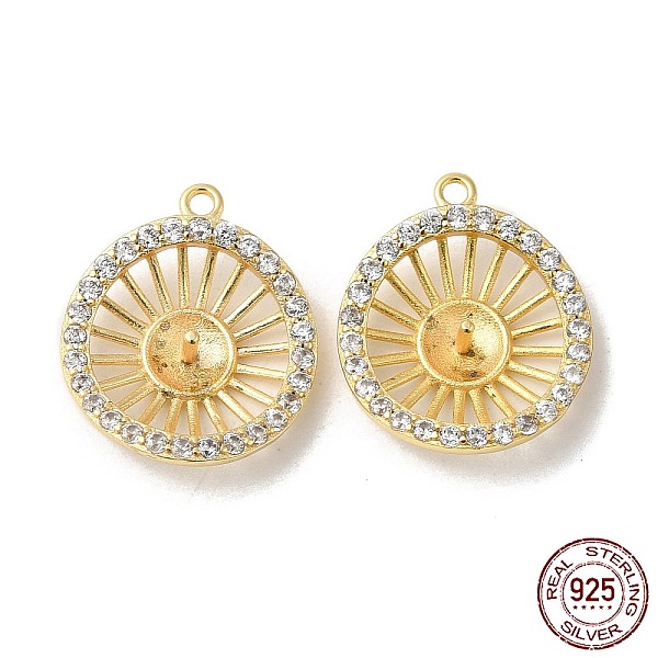 PandaHall Rhodium Plated 925 Sterling Silver Peg Bail Pendants, with Cubic Zirconia & S925 Stamp, Hollow Flat Round Charm, for Half Drilled..., Clear
PandaHall Rhodium Plated 925 Sterling Silver Peg Bail Pendants, with Cubic Zirconia & S925 Stamp, Hollow Flat Round Charm, for Half Drilled..., Clear