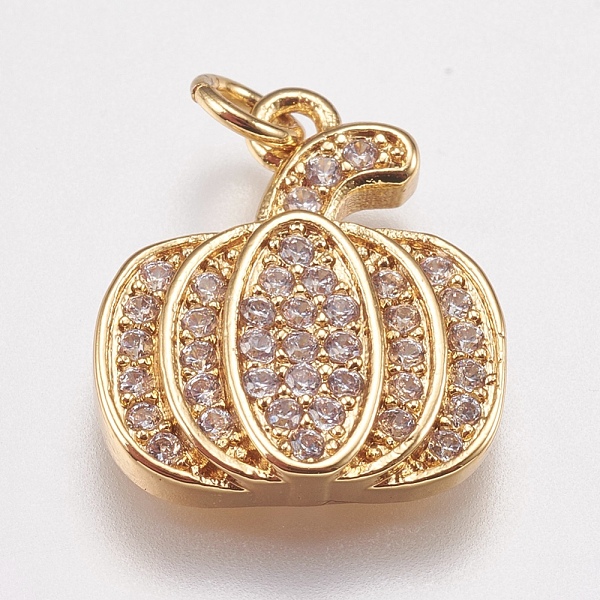 PandaHall Brass Micro Pave Cubic Zirconia Charms, Pumpkin, Golden, 15x13x2.5mm, Hole: 2mm Brass+Cubic Zirconia Pumpkin Clear
PandaHall Brass Micro Pave Cubic Zirconia Charms, Pumpkin, Golden, 15x13x2.5mm, Hole: 2mm Brass+Cubic Zirconia Pumpkin Clear