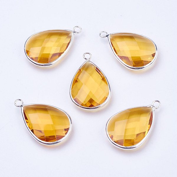 PandaHall Silver Color Plated Brass Glass Teardrop Pendants, Faceted, Yellow, 18x10x5mm, Hole: 2mm Brass+Glass Teardrop Yellow
PandaHall Silver Color Plated Brass Glass Teardrop Pendants, Faceted, Yellow, 18x10x5mm, Hole: 2mm Brass+Glass Teardrop Yellow
