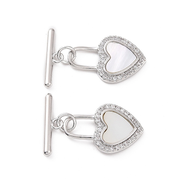 PandaHall Shell Toggle Clasps, with Brass Findings, Heart, Platinum, Bar: 14.5x4x2mm, Hole: 1.5mm, Heart: 18x12x2mm, Hole: 6.5x3.5mm Brass...
PandaHall Shell Toggle Clasps, with Brass Findings, Heart, Platinum, Bar: 14.5x4x2mm, Hole: 1.5mm, Heart: 18x12x2mm, Hole: 6.5x3.5mm Brass...