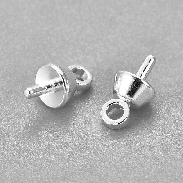 PandaHall 304 Stainless Steel Cup Pearl Peg Bails Pin Pendants, For Half Drilled Beads, Silver, 7x4mm, Hole: 1.2mm, Pin: 1mm 304 Stainless...
PandaHall 304 Stainless Steel Cup Pearl Peg Bails Pin Pendants, For Half Drilled Beads, Silver, 7x4mm, Hole: 1.2mm, Pin: 1mm 304 Stainless...