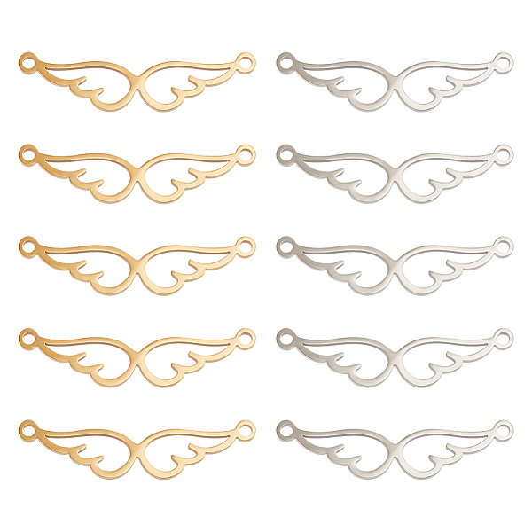 PandaHall DICOSMETIC 20Pcs 2 Colors Angel Wings Connector Link Hollow Feather Wing Pendant with Double Loop Fairy Wing Charm Link Stainless...
PandaHall DICOSMETIC 20Pcs 2 Colors Angel Wings Connector Link Hollow Feather Wing Pendant with Double Loop Fairy Wing Charm Link Stainless...