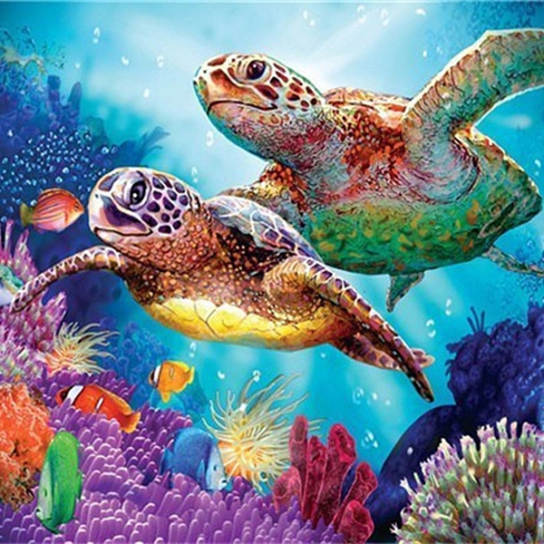 PandaHall DIY Rectangle Diamond Painting Kits, Including Canvas, Resin Rhinestones, Diamond Sticky Pen, Tray Plate and Glue Clay, Sea Turtle..., Multicolor
PandaHall DIY Rectangle Diamond Painting Kits, Including Canvas, Resin Rhinestones, Diamond Sticky Pen, Tray Plate and Glue Clay, Sea Turtle..., Multicolor