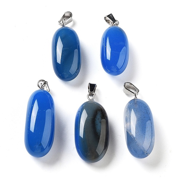 PandaHall Natural Agate Dyed Pendants, Oval Charms with Stainless Steel Color Plated Stainless Steel Snap on Bails, Royal Blue...
PandaHall Natural Agate Dyed Pendants, Oval Charms with Stainless Steel Color Plated Stainless Steel Snap on Bails, Royal Blue...
