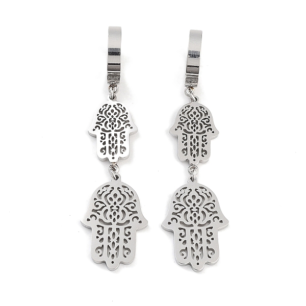 PandaHall Hamsa Hand 304 Stainless Steel Dangle Earrings, Hoop Earrings for Women, Stainless Steel Color, 58.5x14.5mm 304 Stainless Steel...
PandaHall Hamsa Hand 304 Stainless Steel Dangle Earrings, Hoop Earrings for Women, Stainless Steel Color, 58.5x14.5mm 304 Stainless Steel...
