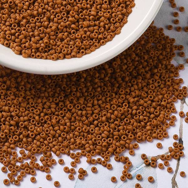 PandaHall MIYUKI Round Rocailles Beads, Japanese Seed Beads, 15/0, (RR2314) Matted Opaque Brick, 1.5mm, Hole: 0.7mm, about 5555pcs/10g Glass..., Orange
PandaHall MIYUKI Round Rocailles Beads, Japanese Seed Beads, 15/0, (RR2314) Matted Opaque Brick, 1.5mm, Hole: 0.7mm, about 5555pcs/10g Glass..., Orange
