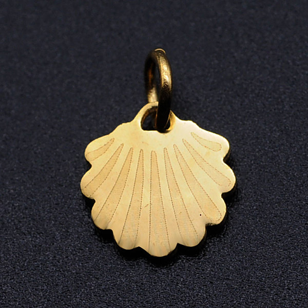 PandaHall 201 Stainless Steel Charms, with Jump Rings, Shell, Golden, 10x9.5x1mm, Hole: 3mm 201 Stainless Steel Shell Shape
PandaHall 201 Stainless Steel Charms, with Jump Rings, Shell, Golden, 10x9.5x1mm, Hole: 3mm 201 Stainless Steel Shell Shape