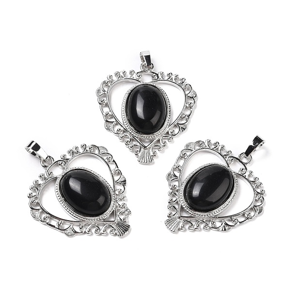 PandaHall Natural Obsidian Pendants, Eco-Friendly Brass Finding, Platinum, Cadmium Free & Lead Free, Heart, 38.5x34.5x7.5mm, Hole: 7x5mm...
PandaHall Natural Obsidian Pendants, Eco-Friendly Brass Finding, Platinum, Cadmium Free & Lead Free, Heart, 38.5x34.5x7.5mm, Hole: 7x5mm...
