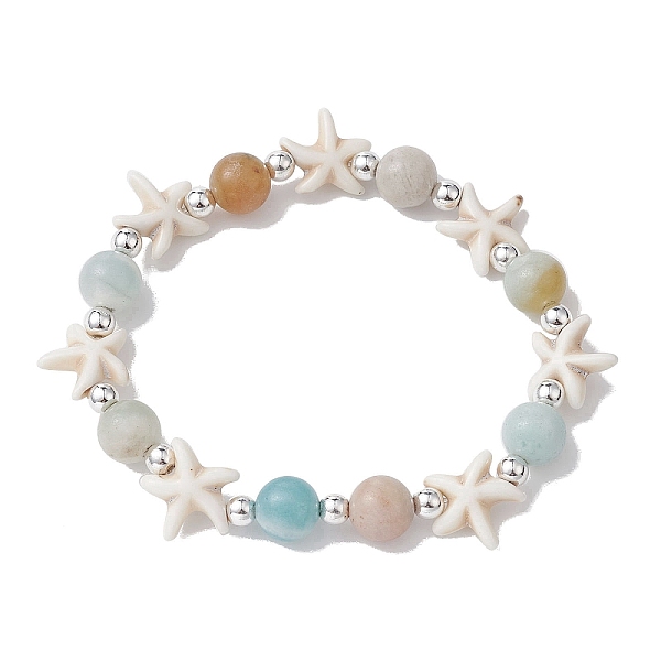 PandaHall Natural & Synthetic Mixed Gemstone Beaded Stretch Bracelet, Ocean Theme, Starfish, Inner Diameter: 2-3/8 inch(6cm) Mixed Stone...
PandaHall Natural & Synthetic Mixed Gemstone Beaded Stretch Bracelet, Ocean Theme, Starfish, Inner Diameter: 2-3/8 inch(6cm) Mixed Stone...