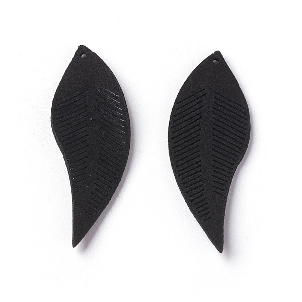 PandaHall Faux Suede Big Pendant Decorations, Leaf, Black, 44x16x1.6mm, Hole: 1.2mm Faux Suede Leaf Black
PandaHall Faux Suede Big Pendant Decorations, Leaf, Black, 44x16x1.6mm, Hole: 1.2mm Faux Suede Leaf Black