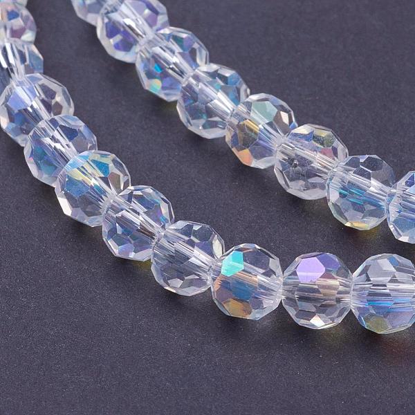 PandaHall Electroplate Glass Beads Strands, AB Color, Faceted(32 Facets), Round, Clear AB, 6mm, Hole: 1.2mm, about 88~91pcs/strand, 19.49..., White
PandaHall Electroplate Glass Beads Strands, AB Color, Faceted(32 Facets), Round, Clear AB, 6mm, Hole: 1.2mm, about 88~91pcs/strand, 19.49..., White