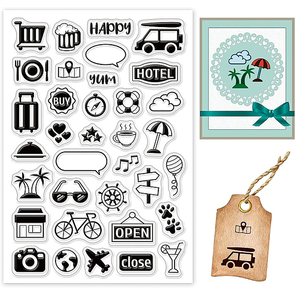 PandaHall BENECREAT Travel Themed Clear Stamps, Vehicle Cutlery Compass Earth Camera Journal Plastic Stamps Set for Paper Card Photo Album...
PandaHall BENECREAT Travel Themed Clear Stamps, Vehicle Cutlery Compass Earth Camera Journal Plastic Stamps Set for Paper Card Photo Album...