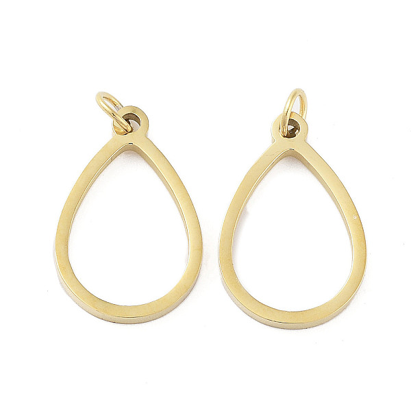 PandaHall 304 Stainless Steel Pendants, Laser Cut, with Jump Ring, Golden, Teardrop, 17x11x1mm, Hole: 2mm 304 Stainless Steel Teardrop
PandaHall 304 Stainless Steel Pendants, Laser Cut, with Jump Ring, Golden, Teardrop, 17x11x1mm, Hole: 2mm 304 Stainless Steel Teardrop