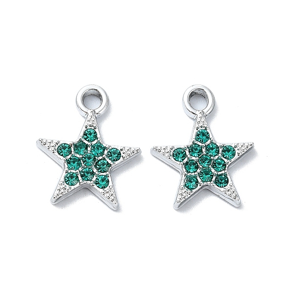 PandaHall Alloy Rhinestone Pendants, Star, Emerald, 15.5x12.5x2mm, Hole: 2mm Alloy+Rhinestone Star Green
PandaHall Alloy Rhinestone Pendants, Star, Emerald, 15.5x12.5x2mm, Hole: 2mm Alloy+Rhinestone Star Green
