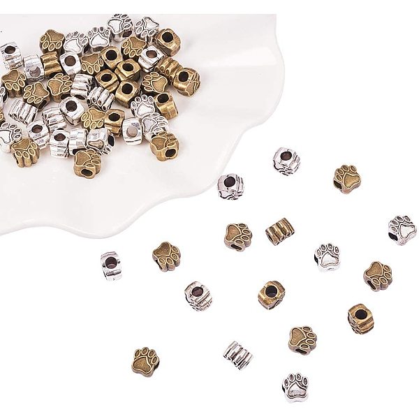 PandaHall PH 60pcs Pet Dog Puppy Paw Prints Metal Beads Fit Charm for European Bracelet Necklace Jewelry Findings (Antique Silver & Bronze)...
PandaHall PH 60pcs Pet Dog Puppy Paw Prints Metal Beads Fit Charm for European Bracelet Necklace Jewelry Findings (Antique Silver & Bronze)...