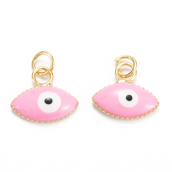 PandaHall Brass Enamel Pendants, Real 18K Gold Plated, Long-Lasting Plated, Evil Eye, Pink, 10x11x2mm, Hole: 2.6mm Brass+Enamel Eye Pink
PandaHall Brass Enamel Pendants, Real 18K Gold Plated, Long-Lasting Plated, Evil Eye, Pink, 10x11x2mm, Hole: 2.6mm Brass+Enamel Eye Pink