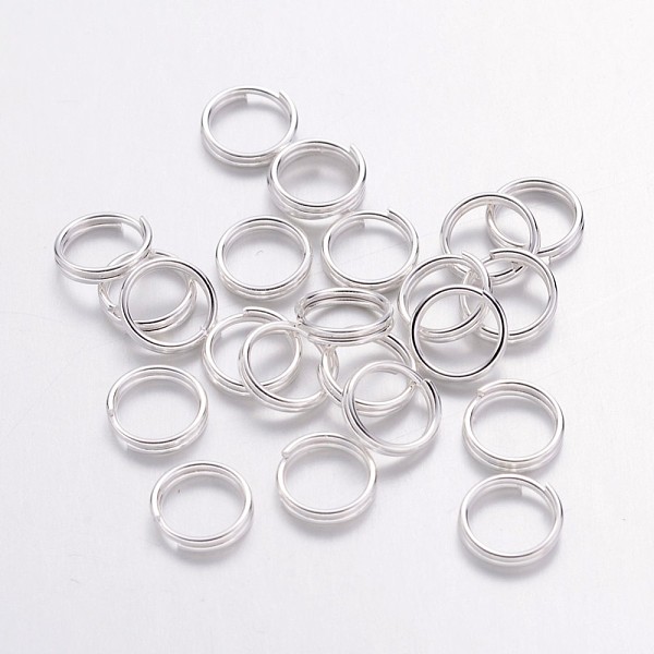 PandaHall Iron Split Rings, Double Loops Jump Rings, Cadmium Free & Lead Free, Silver Color Plated, 7x1.4mm, about 6.3mm inner diameter...
PandaHall Iron Split Rings, Double Loops Jump Rings, Cadmium Free & Lead Free, Silver Color Plated, 7x1.4mm, about 6.3mm inner diameter...