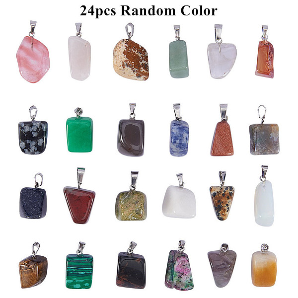 PandaHall DIY Jewelry Necklace Making, with Gemstone Pendants, Leather Cord Necklace Making, 304 Stainless Steel Cable Chains and Rectangle..., Multicolor
PandaHall DIY Jewelry Necklace Making, with Gemstone Pendants, Leather Cord Necklace Making, 304 Stainless Steel Cable Chains and Rectangle..., Multicolor