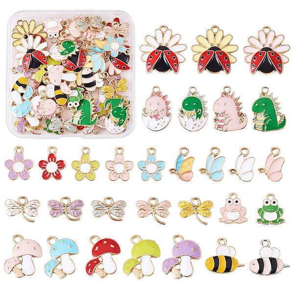 PandaHall 60Pcs 30 Style Alloy Enamel Pendants, Mix-shaped, Mixed Color, 11~22x13~21x2~3.5mm, Hole: 1.8~2.5mm, 2pcs/style Alloy+Enamel Mixed..., Multicolor
PandaHall 60Pcs 30 Style Alloy Enamel Pendants, Mix-shaped, Mixed Color, 11~22x13~21x2~3.5mm, Hole: 1.8~2.5mm, 2pcs/style Alloy+Enamel Mixed..., Multicolor