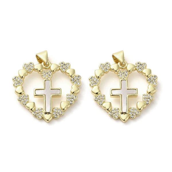 PandaHall Brass Micro Pave Cubic Zirconia Pendants, with Shell, Real 18K Gold Plated, Heart with Cross, Clear, 22x23.5x2.5mm, Hole: 3.5x4mm...
PandaHall Brass Micro Pave Cubic Zirconia Pendants, with Shell, Real 18K Gold Plated, Heart with Cross, Clear, 22x23.5x2.5mm, Hole: 3.5x4mm...