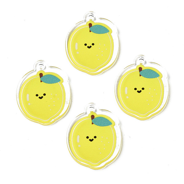 PandaHall Translucent Acrylic Pendants, Double-Faced Printed, Lemon, Yellow, 24.5x19x2mm, Hole: 2mm Acrylic Fruit Yellow
PandaHall Translucent Acrylic Pendants, Double-Faced Printed, Lemon, Yellow, 24.5x19x2mm, Hole: 2mm Acrylic Fruit Yellow