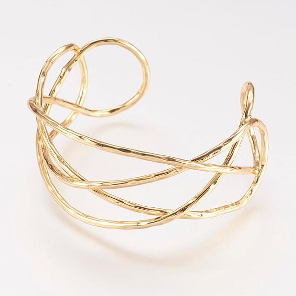 PandaHall Brass Cuff Bangle, Real 18K Gold Plated, 1-3/4 inchx2-1/8 inch(48x54mm) Brass
PandaHall Brass Cuff Bangle, Real 18K Gold Plated, 1-3/4 inchx2-1/8 inch(48x54mm) Brass