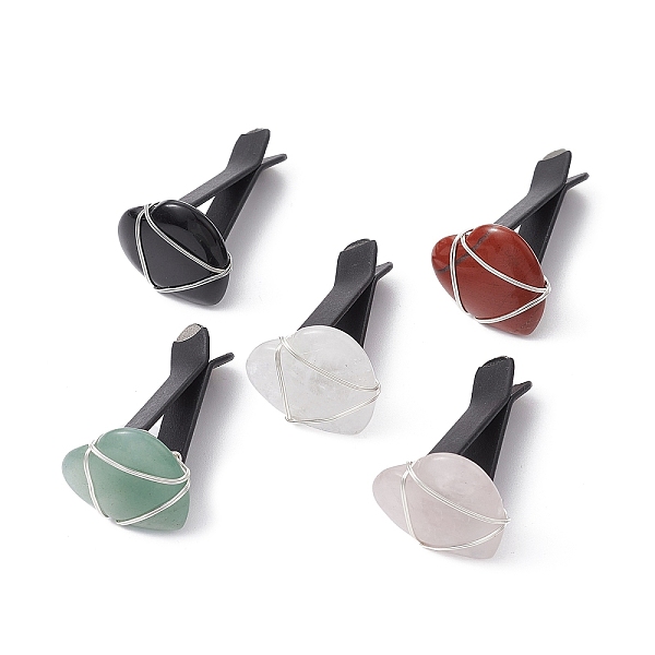 PandaHall Wire Wrapped Heart Natural Gemstone Car Air Vent Clips, Automotive Interior Trim, with Magnetic Ferromanganese Iron & Plastic Clip...
PandaHall Wire Wrapped Heart Natural Gemstone Car Air Vent Clips, Automotive Interior Trim, with Magnetic Ferromanganese Iron & Plastic Clip...