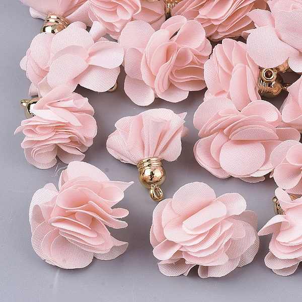 PandaHall Cloth Pendant Decorations, with Acrylic Findings, Flower, Pink, 25~30x28~35mm, Hole: 2mm Cloth Flower Pink
PandaHall Cloth Pendant Decorations, with Acrylic Findings, Flower, Pink, 25~30x28~35mm, Hole: 2mm Cloth Flower Pink