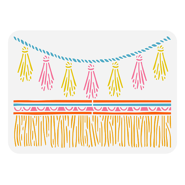 PandaHall Plastic Drawing Painting Stencils Templates, for Painting on Scrapbook Fabric Tiles Floor Furniture Wood, Rectangle, Tassel...
PandaHall Plastic Drawing Painting Stencils Templates, for Painting on Scrapbook Fabric Tiles Floor Furniture Wood, Rectangle, Tassel...