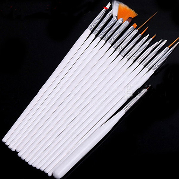 PandaHall Nail Art Brush Pen, Dotting Painting Drawing Pen, Nail Gel Polish Brushes Tools, White, 5~19.5cm, 15pcs/set Plastic White
PandaHall Nail Art Brush Pen, Dotting Painting Drawing Pen, Nail Gel Polish Brushes Tools, White, 5~19.5cm, 15pcs/set Plastic White