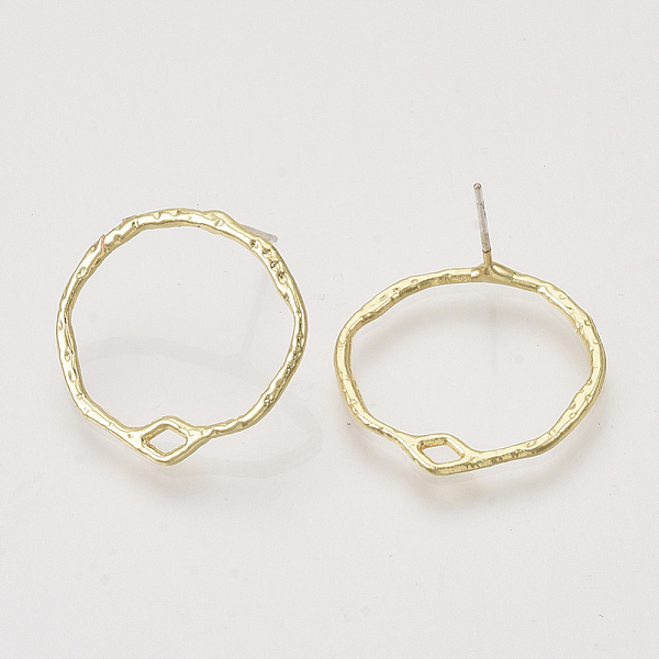 PandaHall Alloy Stud Earring Findings, with Loop, Ring, Light Gold, 21x22.5mm, Hole: 3x1.5mm, Pin: 0.6mm Alloy Others
PandaHall Alloy Stud Earring Findings, with Loop, Ring, Light Gold, 21x22.5mm, Hole: 3x1.5mm, Pin: 0.6mm Alloy Others