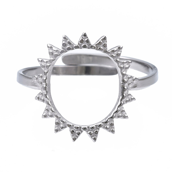PandaHall 304 Stainless Steel Sun Open Cuff Ring, Hollow Chunky Ring for Women, Stainless Steel Color, US Size 7 1/4(17.5mm) 304 Stainless...
PandaHall 304 Stainless Steel Sun Open Cuff Ring, Hollow Chunky Ring for Women, Stainless Steel Color, US Size 7 1/4(17.5mm) 304 Stainless...