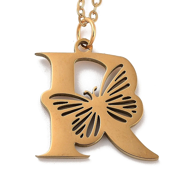 PandaHall Vacuum Plating 201 Stainless Steel Necklaces, Letter R, 12.09 inch(30.7cm) pendant: about 19x19mm. 201 Stainless Steel Letter R
PandaHall Vacuum Plating 201 Stainless Steel Necklaces, Letter R, 12.09 inch(30.7cm) pendant: about 19x19mm. 201 Stainless Steel Letter R
