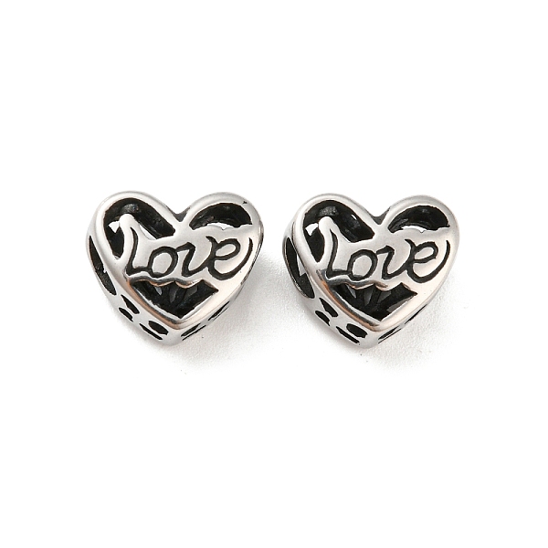 PandaHall 316 Surgical Stainless Steel Beads, Heart, Antique Silver, 10x12x7mm, Hole: 4mm 316 Surgical Stainless Steel Heart
PandaHall 316 Surgical Stainless Steel Beads, Heart, Antique Silver, 10x12x7mm, Hole: 4mm 316 Surgical Stainless Steel Heart