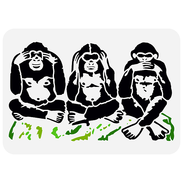 PandaHall Plastic Drawing Painting Stencils Templates, for Painting on Scrapbook Fabric Tiles Floor Furniture Wood, Rectangle, Monkey...
PandaHall Plastic Drawing Painting Stencils Templates, for Painting on Scrapbook Fabric Tiles Floor Furniture Wood, Rectangle, Monkey...